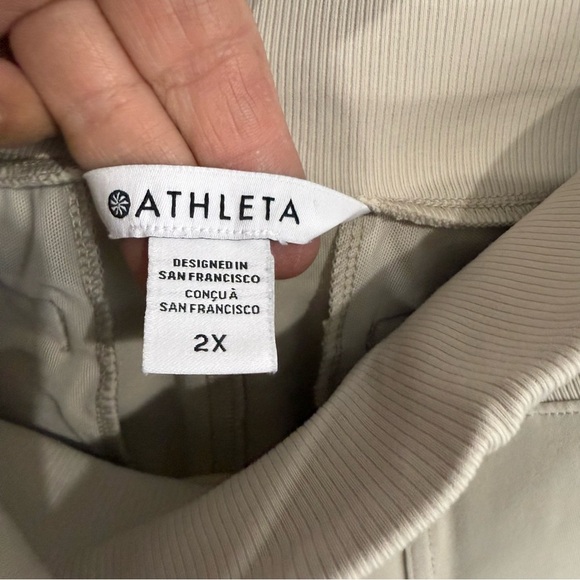 Athleta womens 2X VENICE HIGH RISE WAISTBAND WIDE LEG PANTS pockets semi fitted - Picture 10 of 10